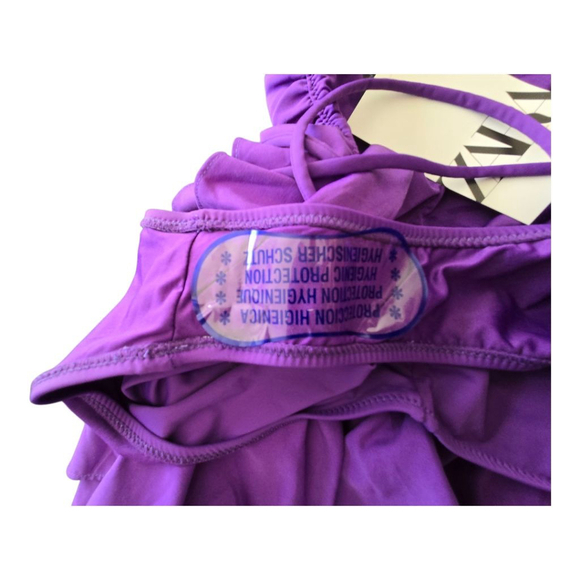 Zara Purple Ruffle One Piece Swimsuit Small - Picture 5 of 5